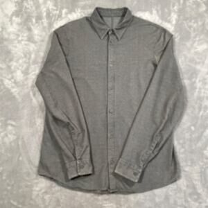 Lululemon Shirt Mens Medium Grey Smart Casual Classic Commuter Basic Work Office